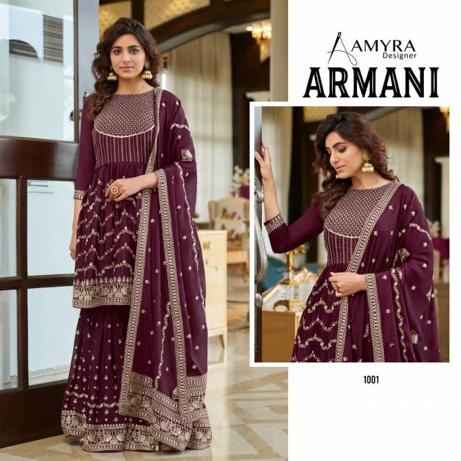 Amyra Armani Heavy Georgette Fancy Wedding Wear Salwar Kameez Collection